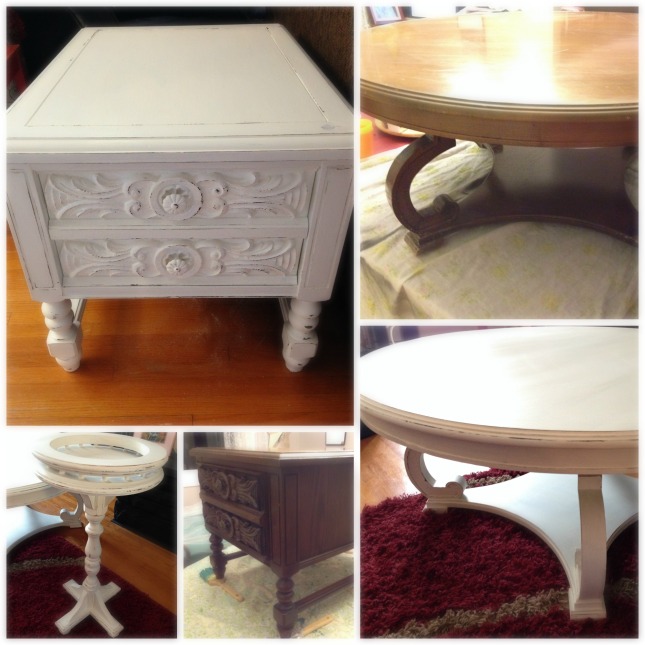 Custom order of end tables and coffee tables. 